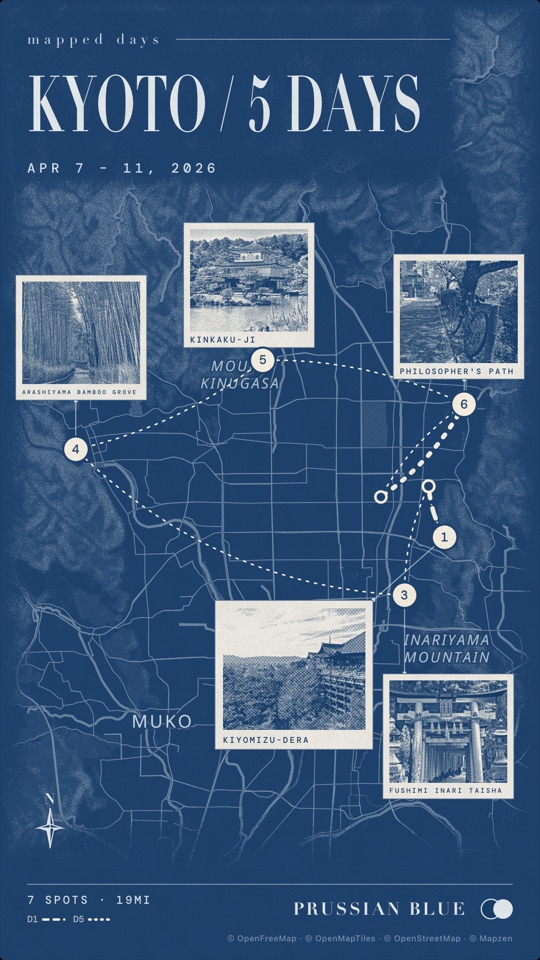 View Cyanotype — Prussian Blue, Kyoto