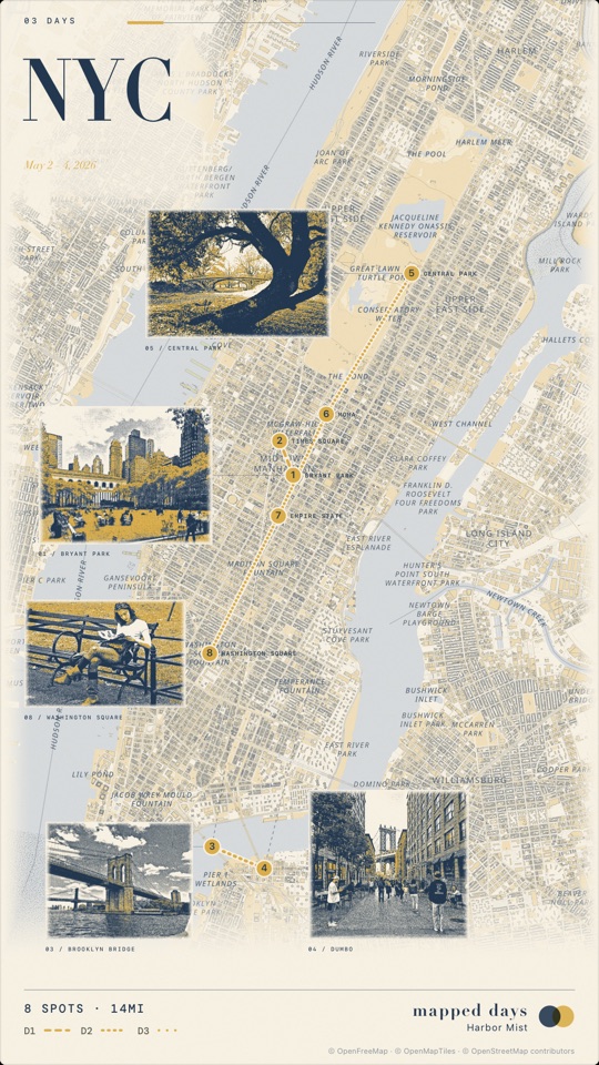 View Riso Poster — Harbor Mist, New York